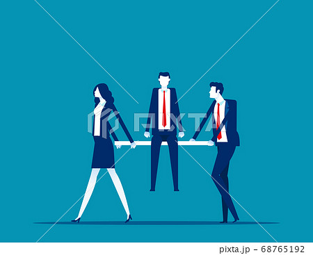 Employee carrying the boss. Business office people Employee carrying the boss. Business office people 68765192