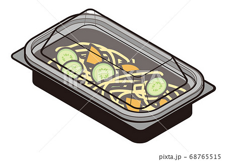 持ち帰りのフードパック入りスパゲティサラダ 68765515