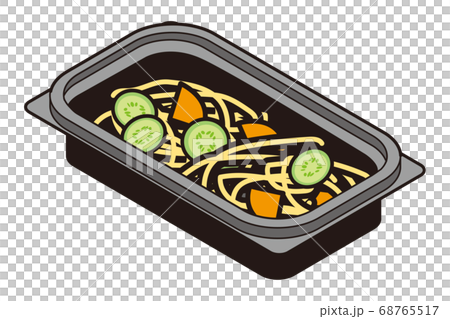 持ち帰りのフードパック入りスパゲティサラダ 68765517