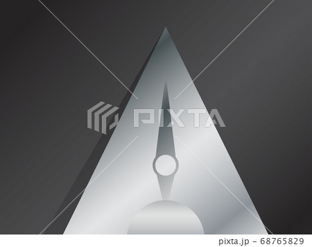 Triangle metronome with arrow, monochrome, black 68765829