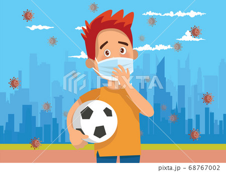 Vector Illustration of  children wear a medical 68767002
