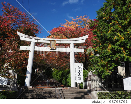 京都　東山　宗忠神社の紅葉 68768761