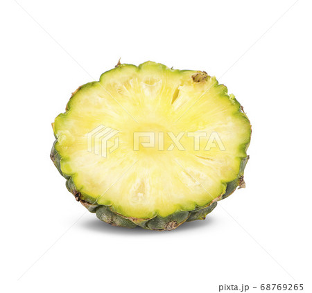 pineapple slice an isolated on white background 68769265