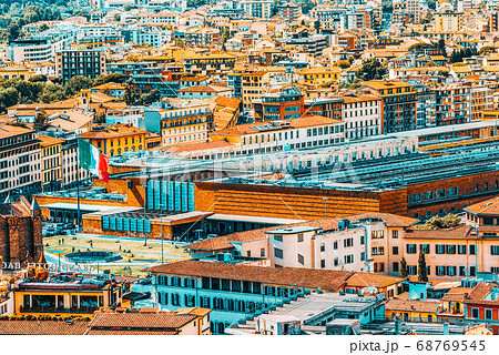 Beautiful landscape above urban and historical Beautiful landscape above urban and historical 68769545