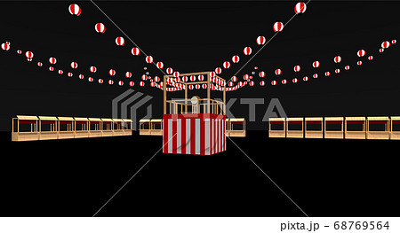 盆踊り、お祭りの3dレンダリング 盆踊り、お祭りの3dレンダリング 68769564