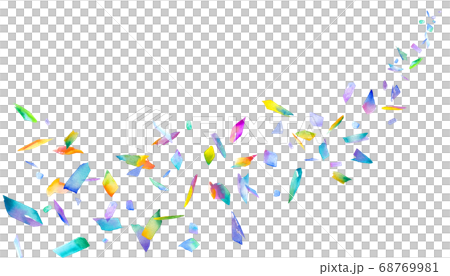 カラフルな光のかけらで構成した抽象背景。プリズムの水彩イラスト。 68769981