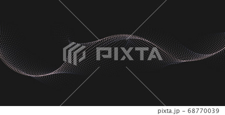 Abstract background with dynamic waves, line and 68770039