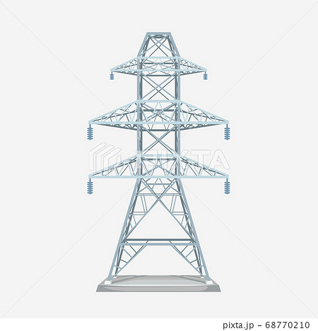 modern grey electric tower isolated on white 68770210