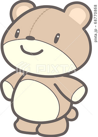 立ってクマのぬいぐるみ 68770868