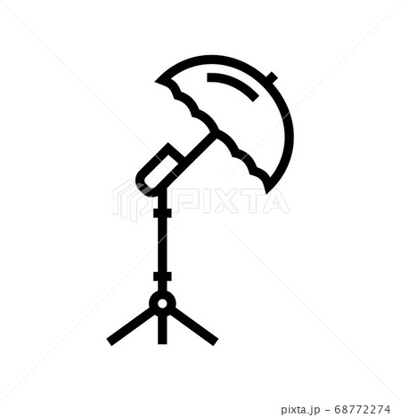 umbrella photo studio device line icon vector illustration 68772274