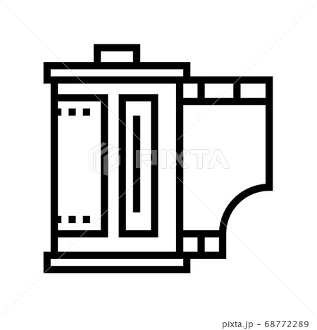 photo film roll line icon vector illustration 68772289