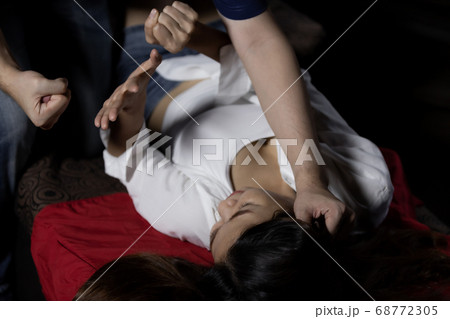 Robber raping asian young women with violence Robber raping asian young women with violence 68772305