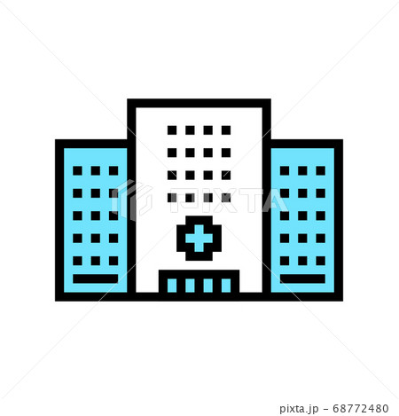 hospital clinic building color icon vector illustration hospital clinic building color icon vector illustration 68772480