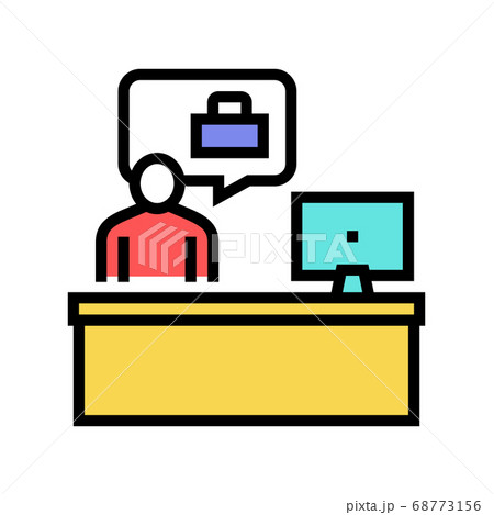 employee working place color icon vector illustration 68773156