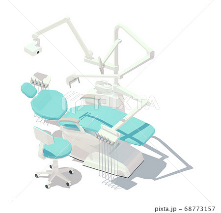 Vector isometric low poly dental chair 68773157