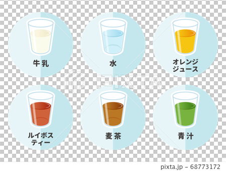 Six drink illustration sets (Japanese notation) Six drink illustration sets (Japanese notation) 68773172