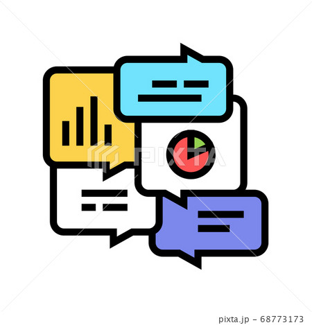 office tasks discussing color icon vector illustration office tasks discussing color icon vector illustration 68773173