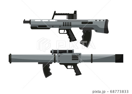 Military rifle set isolated on white background Military rifle set isolated on white background 68773833