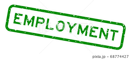 Grunge green employment word square rubber seal stamp on white background Grunge green employment word square rubber seal stamp on white background 68774427
