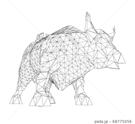 The Charging Bull. Vector The Charging Bull. Vector 68775056