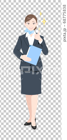 良好的姿勢西裝女文檔全身 良好的姿勢西裝女文檔全身 68775838