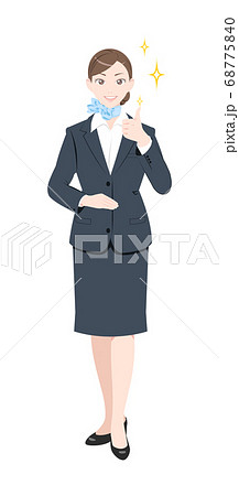 GOOD　ポーズ　ビジネス　スーツ　女性　全身 68775840