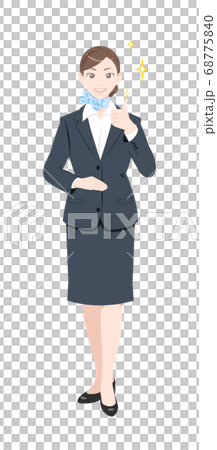 良好的姿勢西裝女性全身 良好的姿勢西裝女性全身 68775840