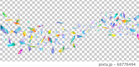 カラフルな光の粒の流れ。プリズムの水彩イラスト。 68776494