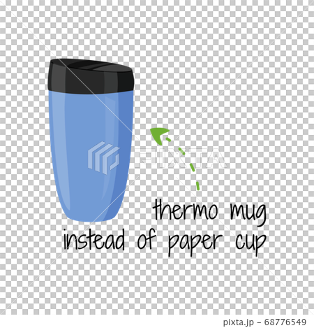 Thermo mug vector illustration. Eco friendly goods. Thermo mug vector illustration. Eco friendly goods. 68776549