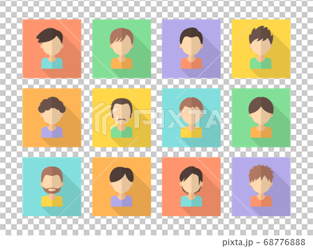 Flat icons of various men (without facial expressions) Flat icons of various men (without facial expressions) 68776888