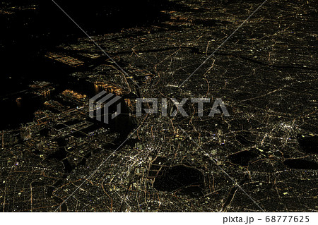 東京上空高度1万mからの夜景 東京上空高度1万mからの夜景 68777625