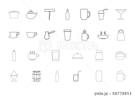 Container for storing drinks and food black color  68778853