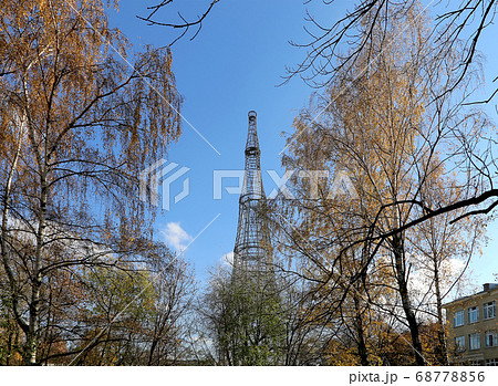 Shukhov radio tower or Shabolovka tower in Moscow, Russia 68778856