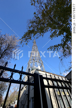 Shukhov radio tower or Shabolovka tower in Moscow, Russia 68778877