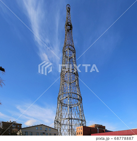 Shukhov radio tower or Shabolovka tower in Moscow, Russia 68778887