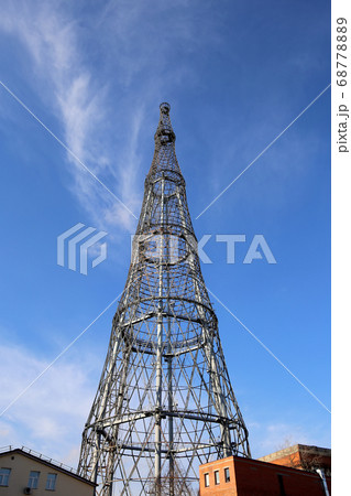 Shukhov radio tower or Shabolovka tower in Moscow, Russia 68778889