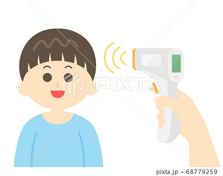 検温される男の子のイラスト 68779259