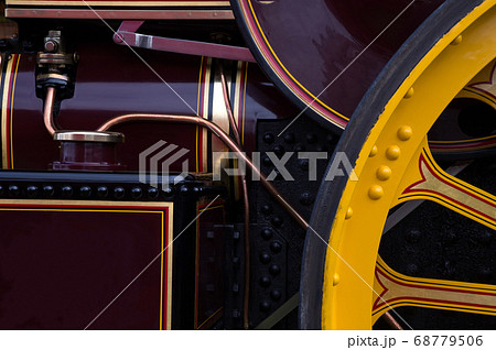 Old Steam Engine detail Close Up View Old Steam Engine detail Close Up View 68779506