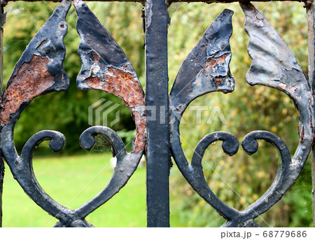 Rusting Gate Detail in a Country Park 68779686