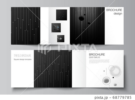 Vector layout of square format covers design templates for trifold brochure, flyer, magazine, cover design, book design, brochure cover. Tech science future background, space astronomy concept. Vector layout of square format covers design templates for trifold brochure, flyer, magazine, cover design, book design, brochure cover. Tech science future background, space astronomy concept. 68779785