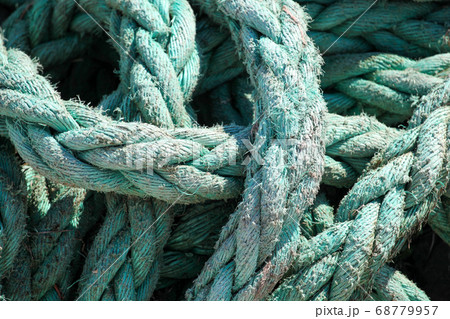 Close-Up Of An Old Boat Rope Close-Up Of An Old Boat Rope 68779957