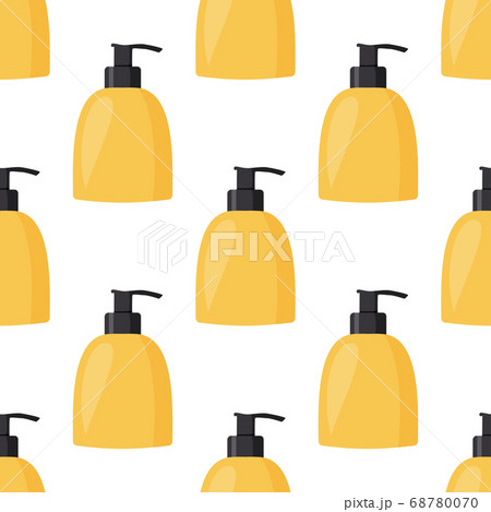 Bottle with liquid soap. Simple seamless pattern. Bottle with liquid soap. Simple seamless pattern. 68780070