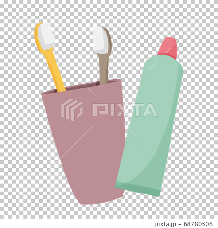 Toothbrush simple vector illustration. Cartoon style object. Toothbrush simple vector illustration. Cartoon style object. 68780308