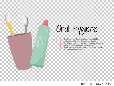 Toothbrush simple vector illustration. Cartoon style object. 68780310