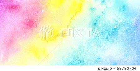 カラフルな水彩背景 68780704