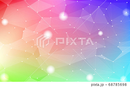 背景素材 ポリゴン風の虹色グラデーションのイラスト素材