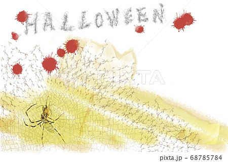 ハロウィーン　蜘蛛の網　飛沫 68785784