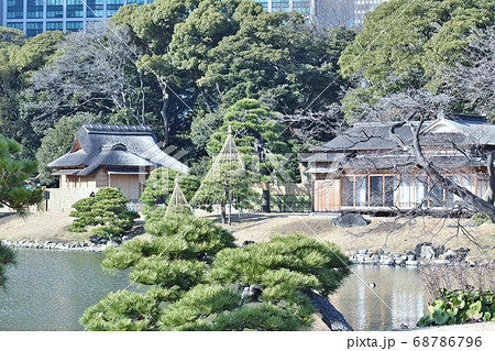 小春日和のなかにたたずむ浜離宮恩賜庭園の茶屋 小春日和のなかにたたずむ浜離宮恩賜庭園の茶屋 68786796
