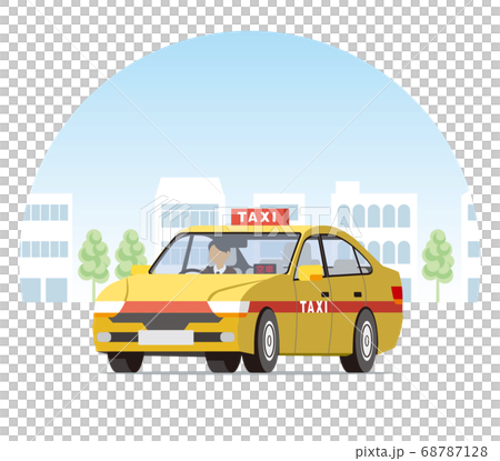 街を走るセダンのタクシー、営業運行、配車、空車 街を走るセダンのタクシー、営業運行、配車、空車 68787128