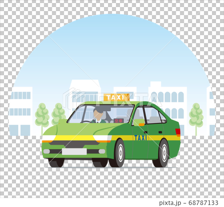 街を走るセダンのタクシー、営業運行、配車、空車 街を走るセダンのタクシー、営業運行、配車、空車 68787133